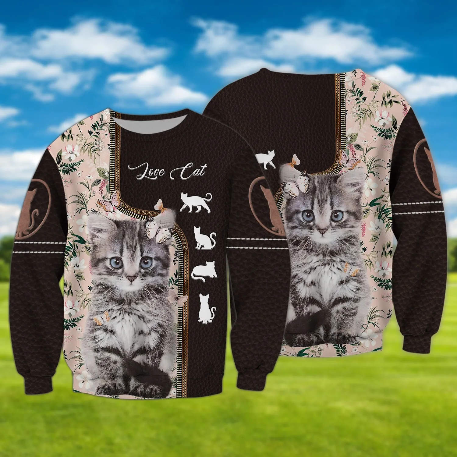 Kittens Pink Love Cats 3D Shirts Design, Hoodie T Shirt