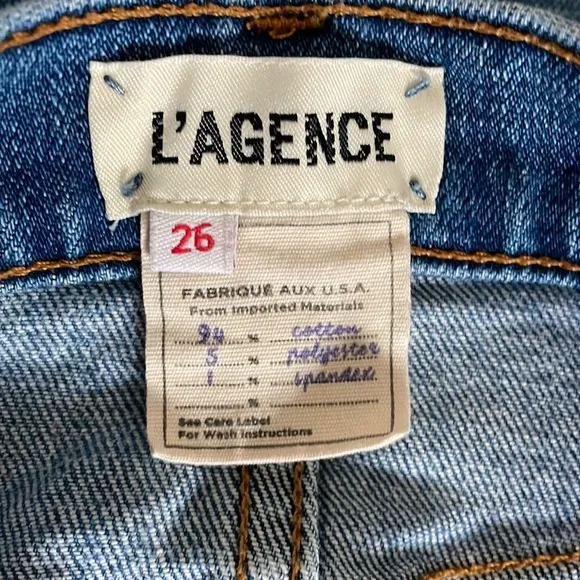 L’agence Cut Off Denim Shorts Sz26