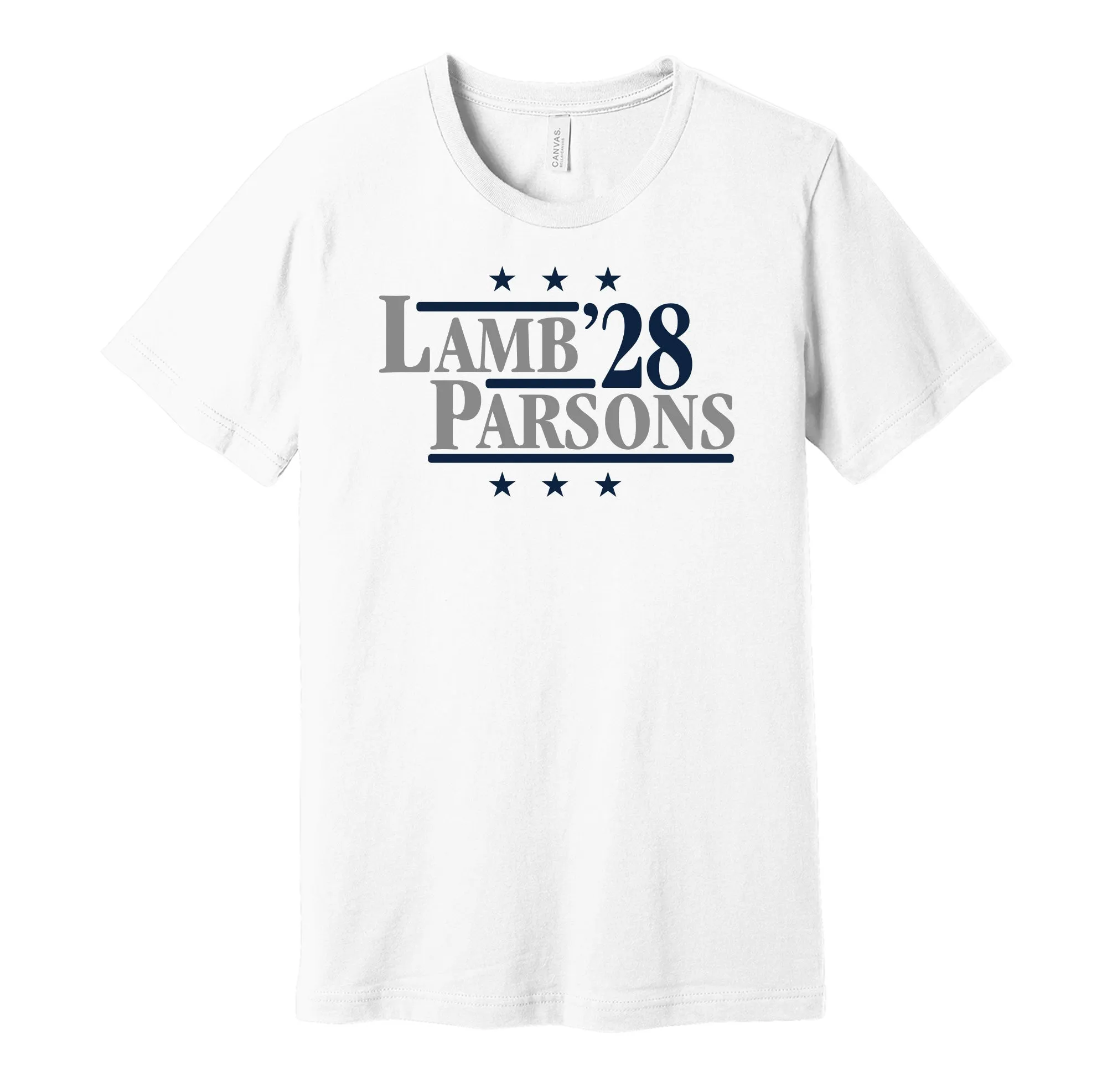 Lamb & Parsons '28 - Dallas Football Legends Political Campaign Parody T-Shirt - Hyper Than Hype Shirts