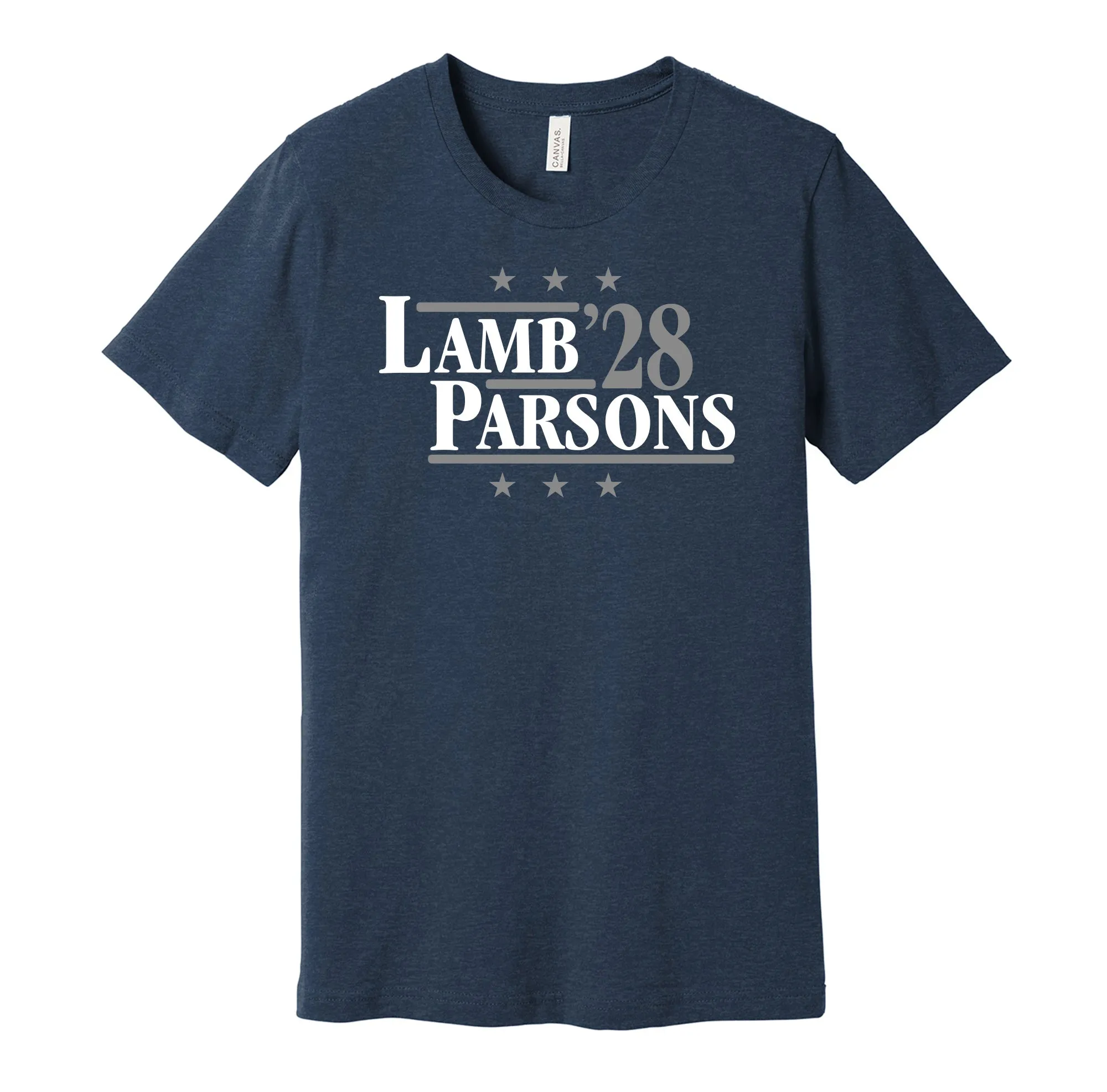 Lamb & Parsons '28 - Dallas Football Legends Political Campaign Parody T-Shirt - Hyper Than Hype Shirts