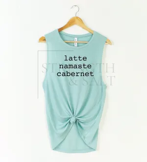 Latte Namaste Cabernet Muscle Tank