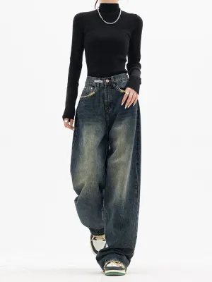 Lena - Vintage Baggy Jeans voor Dames | Blauwe Streetwear van Zephyras