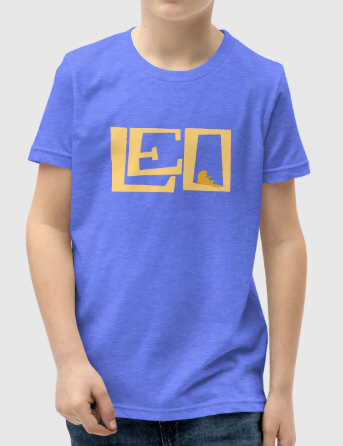 Leo Youth Logo Short Sleeve T-Shirt [Blue]