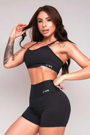 Let's Gym Black Matrix Shorts