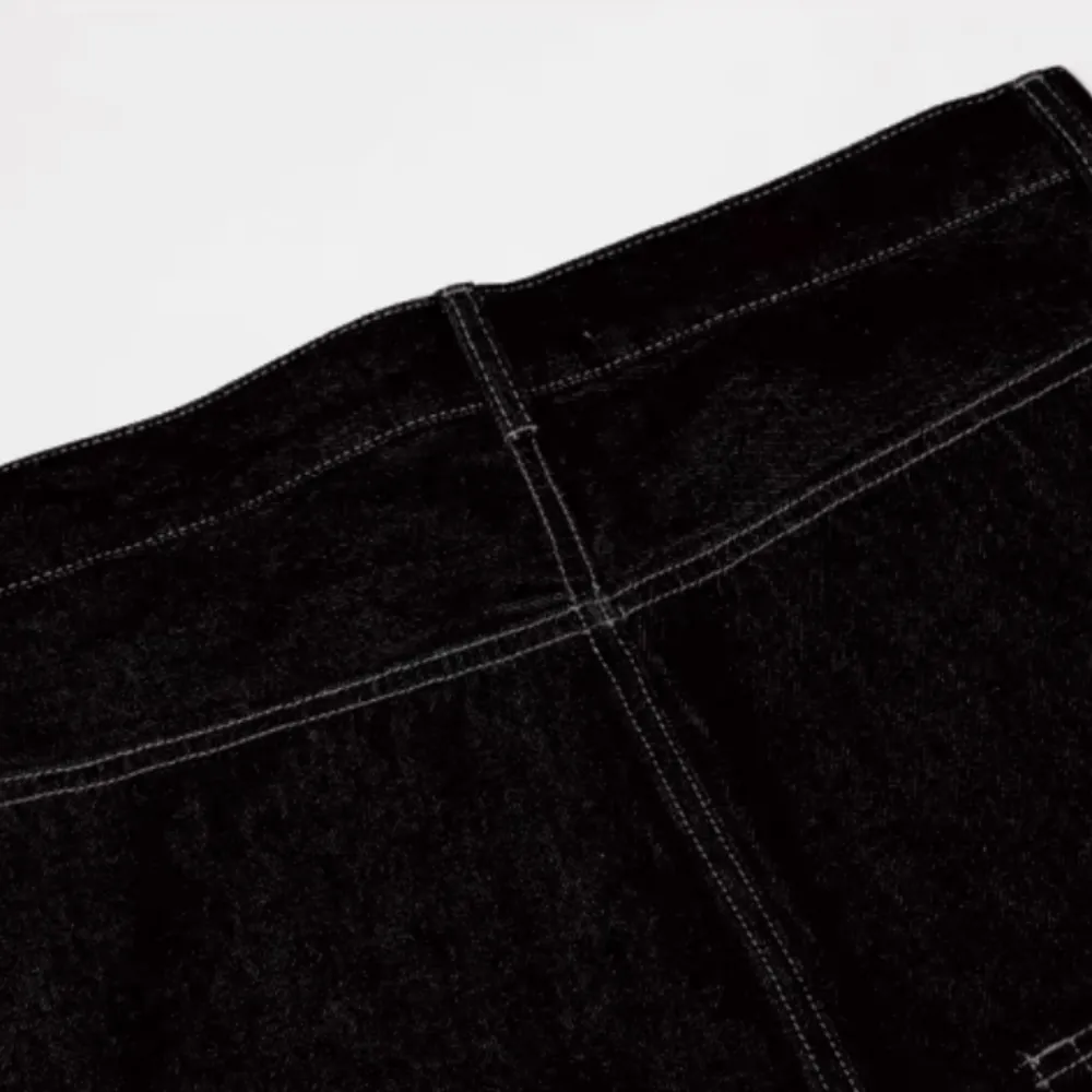Letter Print Dollar Black Baggy Jeans