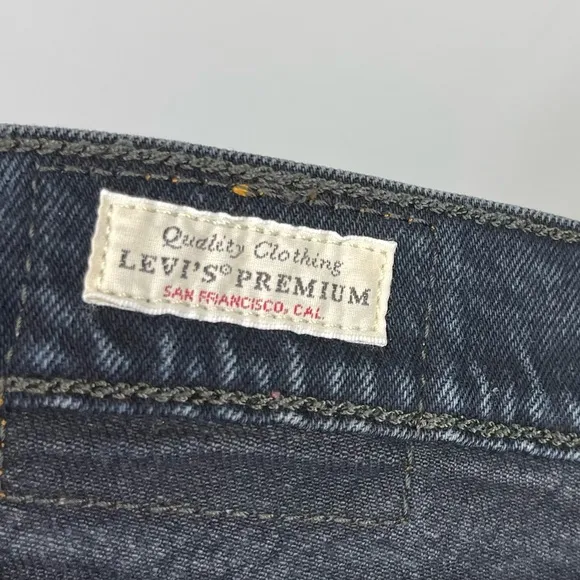 LEVI'S 501 High Rise Waisted Skinny Jeans Wild Bunch Washed Black 90’s Retro 25