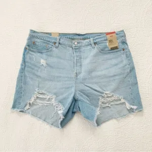 Levi's 501 Original High-Rise Distressed Denim Shorts