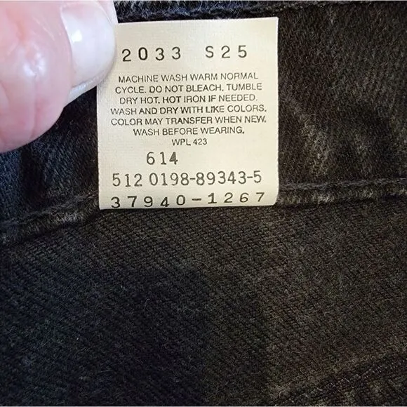 Levi’s 912 vintage white tab black shorts USA sz 5