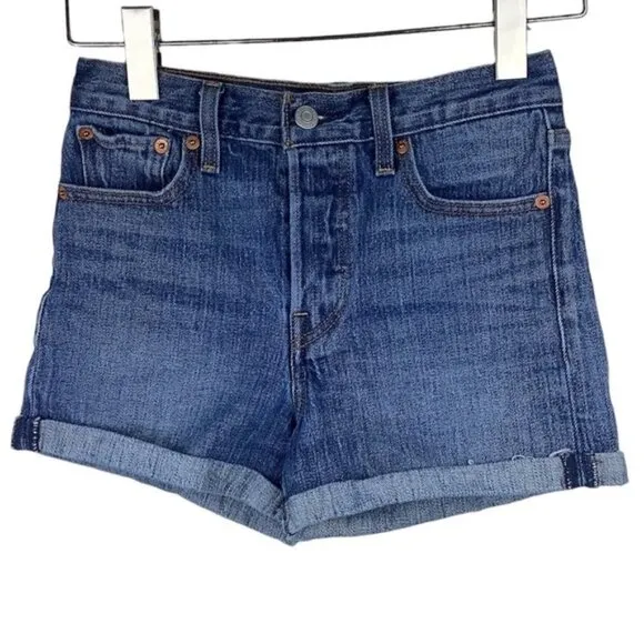 LEVI’S WEDGIE WHITE OAK CONE VINTAGE STYLE JEANS SHORTS