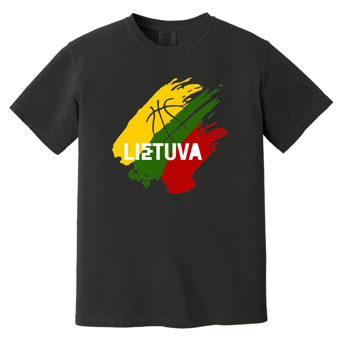 Lietuva BB - Men/Women Unisex Soft-Washed Comfort Cotton Short Sleeve T-Shirt