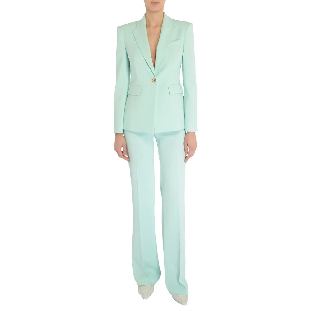 Light Blue Polyester Jeans & Pant