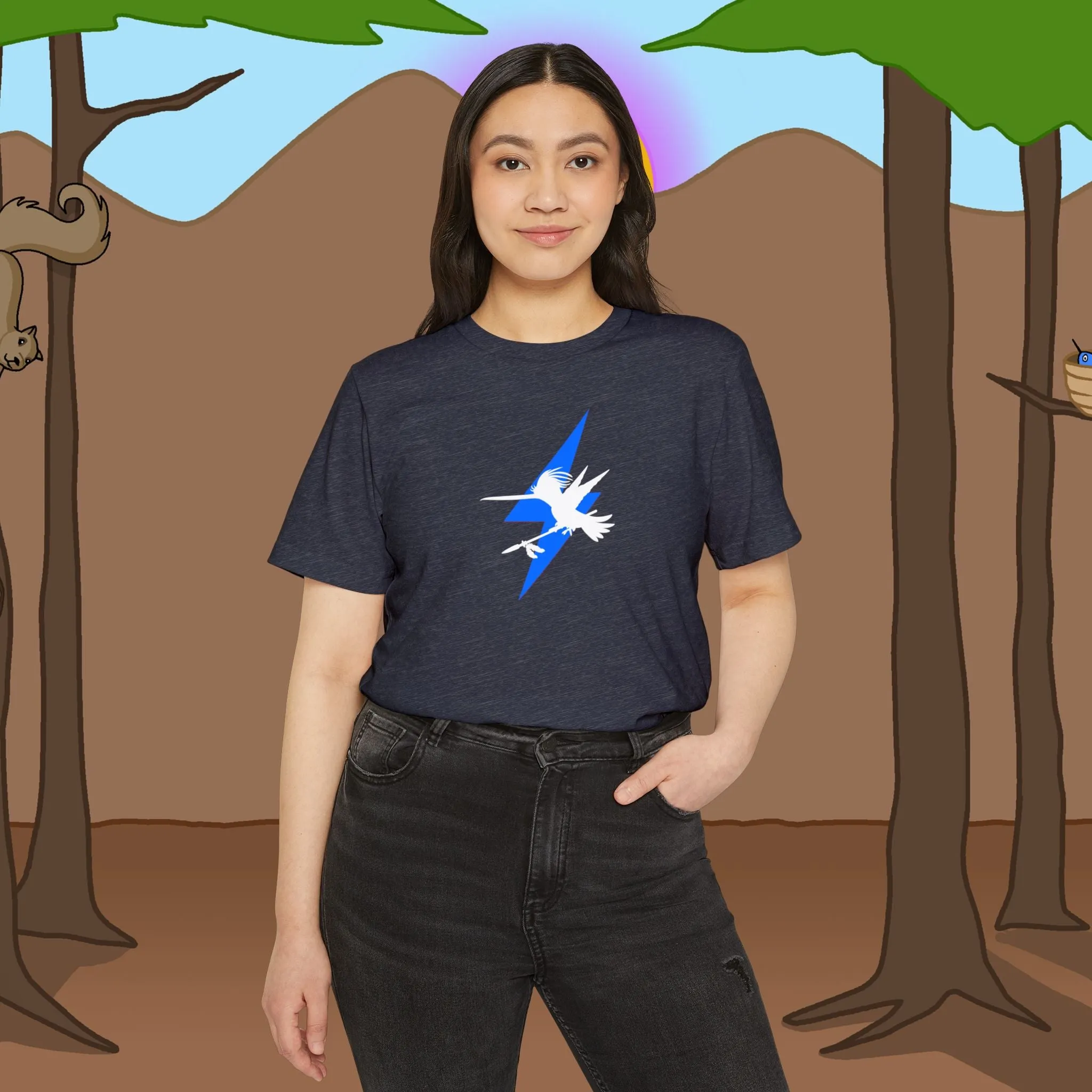 Lightening bolt Spear Recycled Organic Loose Fit T-Shirt