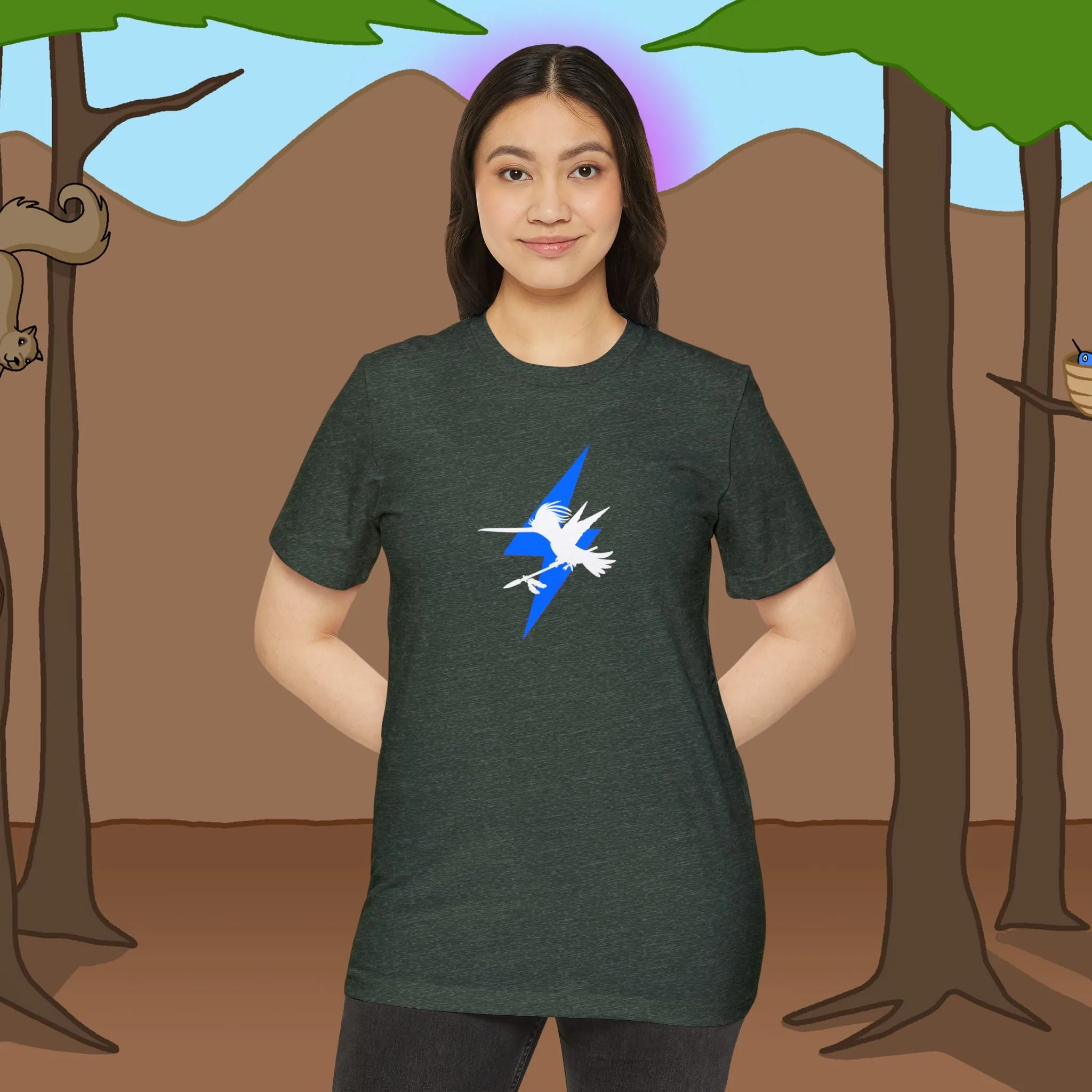 Lightening bolt Spear Recycled Organic Loose Fit T-Shirt