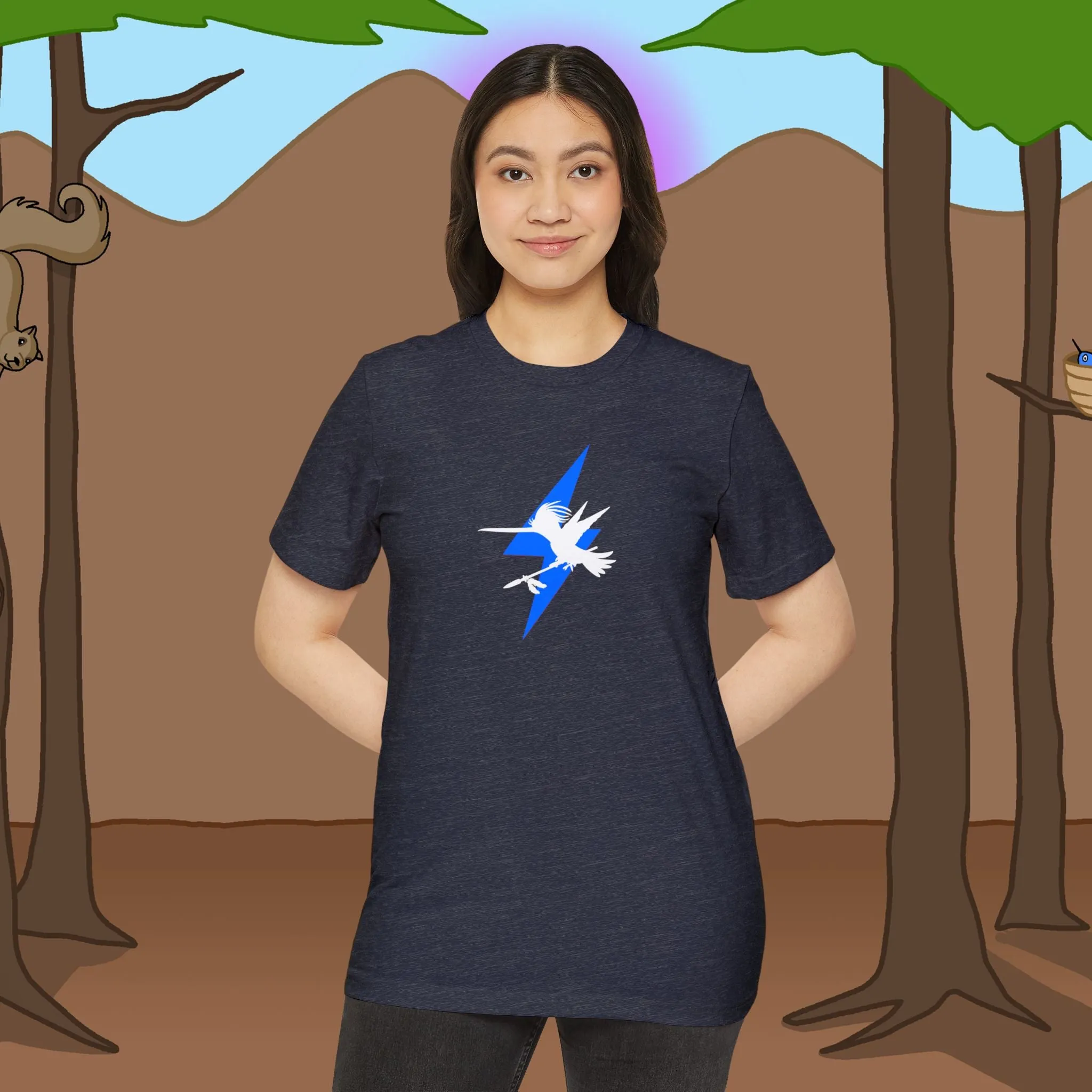 Lightening bolt Spear Recycled Organic Loose Fit T-Shirt