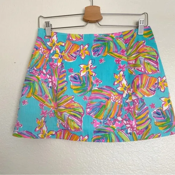 Lilly Pulitzer floral mini skirt Sz4