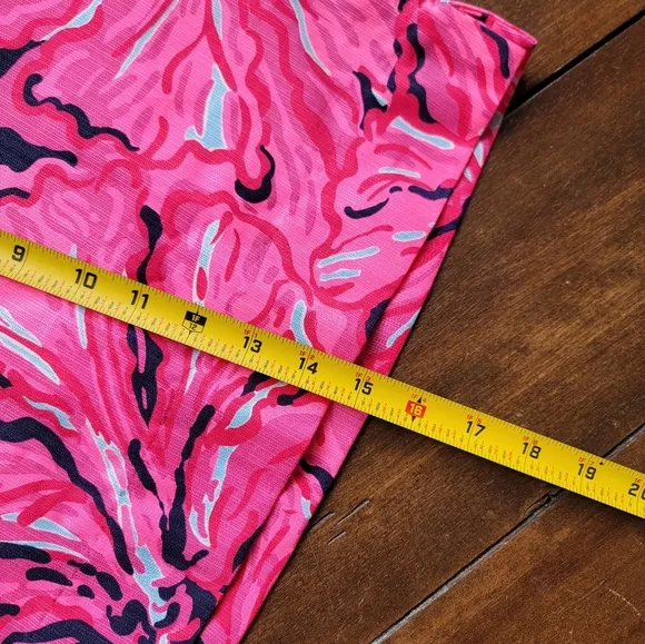 Lilly Pulitzer Marigold Skort Mini Skirt sz 00 Flirty Navy Pink Floral Hibiscus
