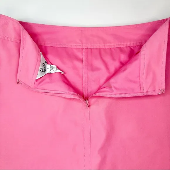 Lilly Pulitzer Vintage Pink Green Ric Rac Trim Skort Skirt