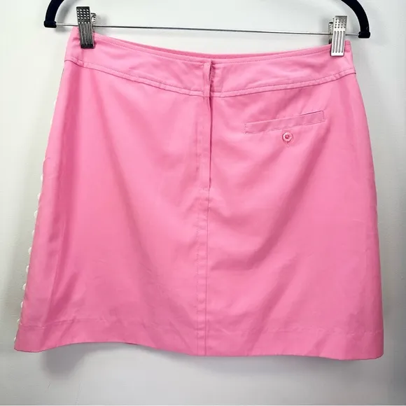 Lilly Pulitzer Vintage Pink Green Ric Rac Trim Skort Skirt