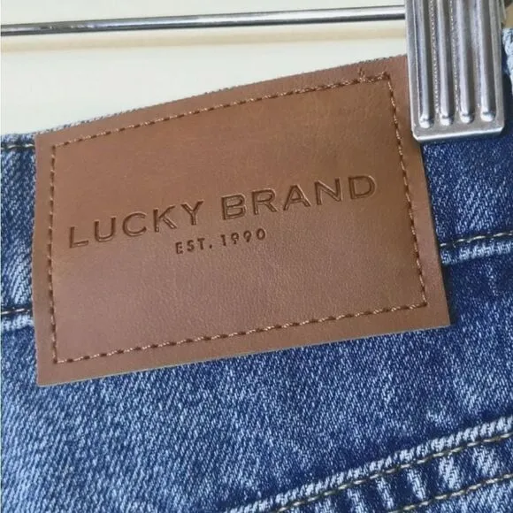 Lucky BRAND 90s Midi Shorts Distressed Cutoff Button Fly NWT Size 6 / 28
