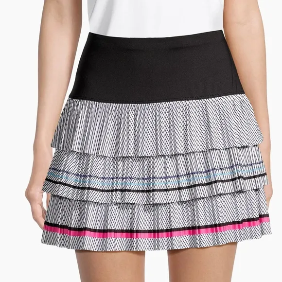 LUCKY IN LOVE On The Line Pleated Tennis Golf Skort Short Skirt Pickleball