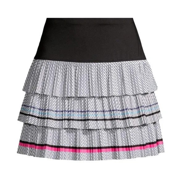 LUCKY IN LOVE On The Line Pleated Tennis Golf Skort Short Skirt Pickleball