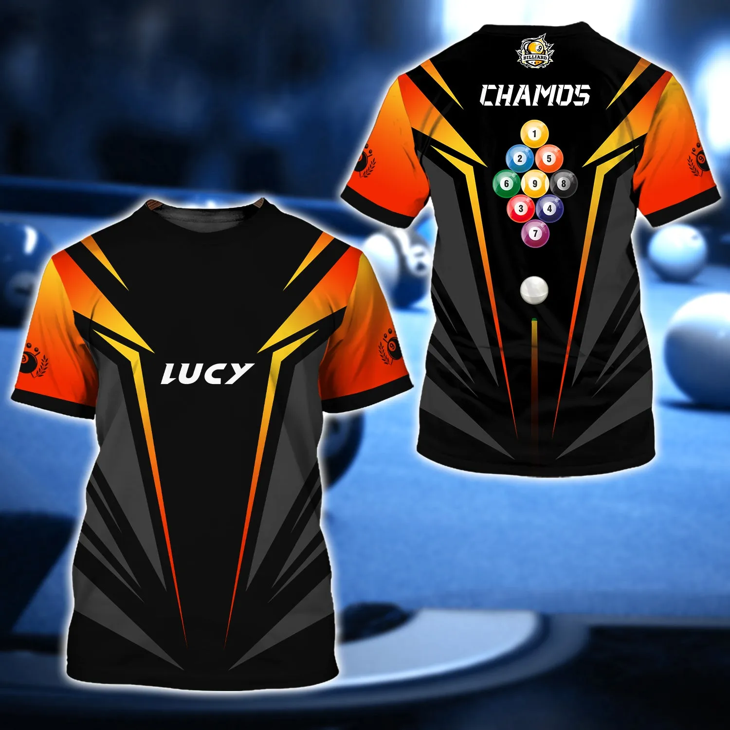 LUCY CHAMOS Billiard Pool Nine-Ball 3D Shirt - QB95