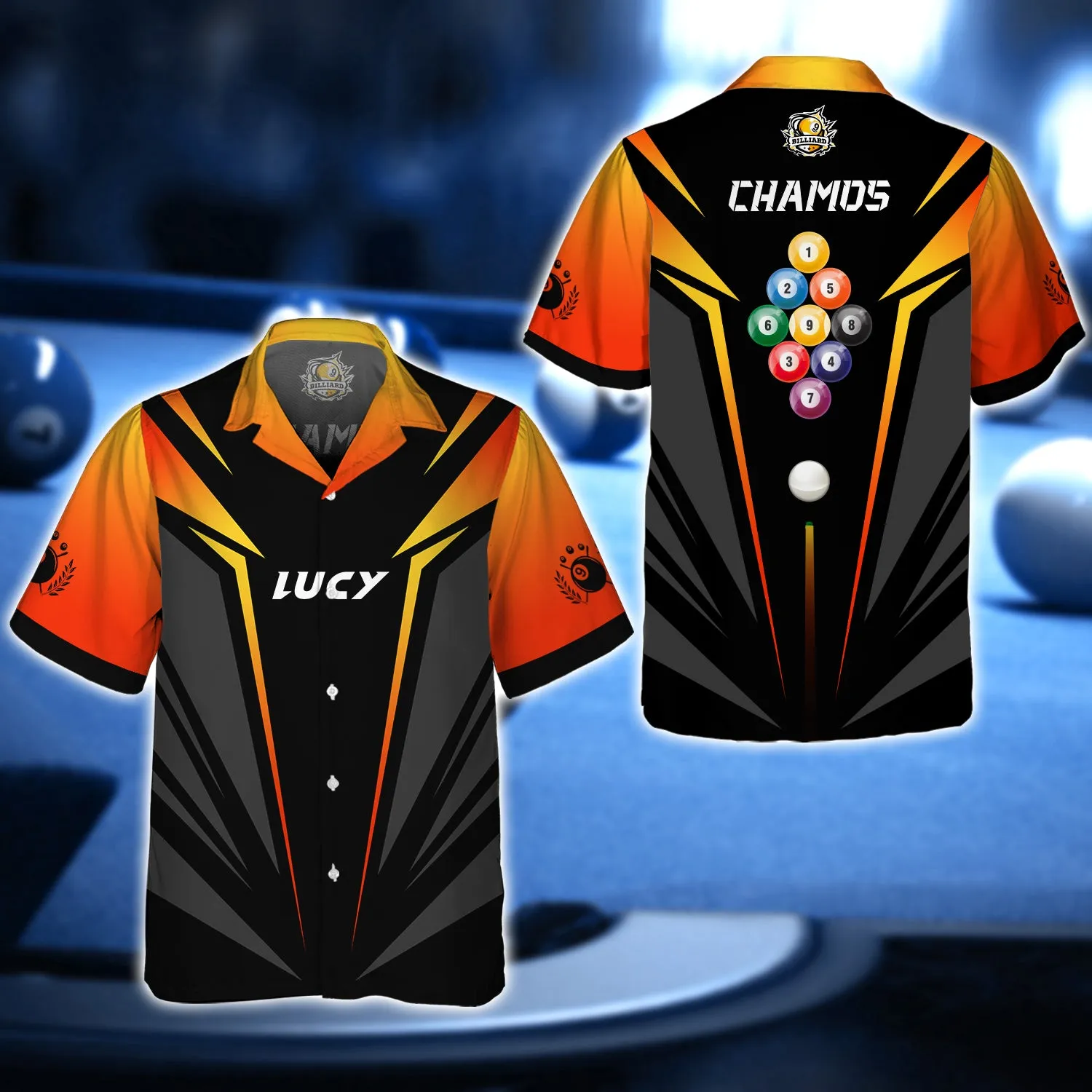 LUCY CHAMOS Billiard Pool Nine-Ball 3D Shirt - QB95