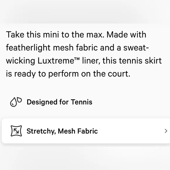 lululemon LIPGLOSS PINK mesh pleats MR mini tennis skirt
