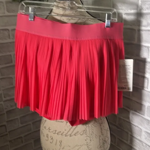 lululemon LIPGLOSS PINK mesh pleats MR mini tennis skirt