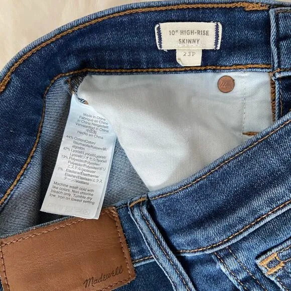 Madewell 10 Inch High-Rise Skinny Jeans Size 23P