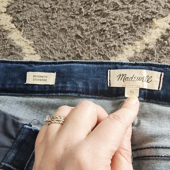Madewell Maternity Side-Panel Stovepipe Jeans in Dahill Wash Size 31