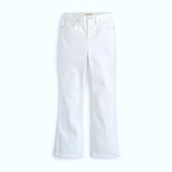 Madewell NWT Curvy Kick Out Crop Jeans Size 25 in Pure White