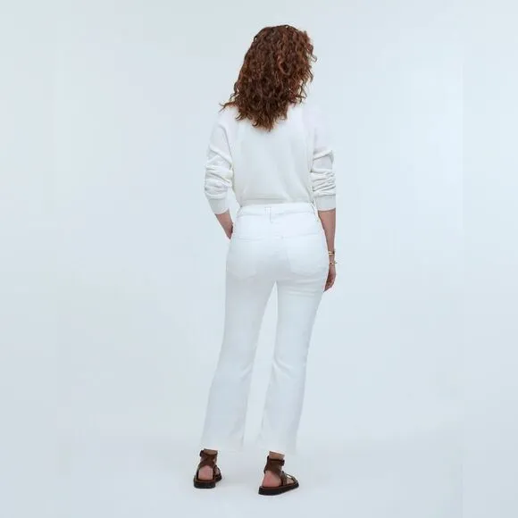 Madewell NWT Curvy Kick Out Crop Jeans Size 25 in Pure White