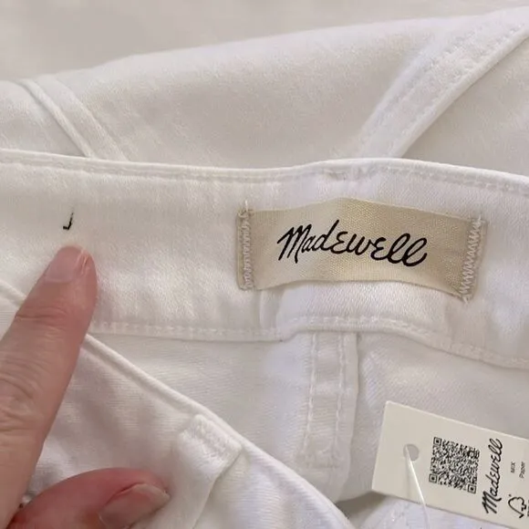 Madewell NWT Curvy Kick Out Crop Jeans Size 25 in Pure White