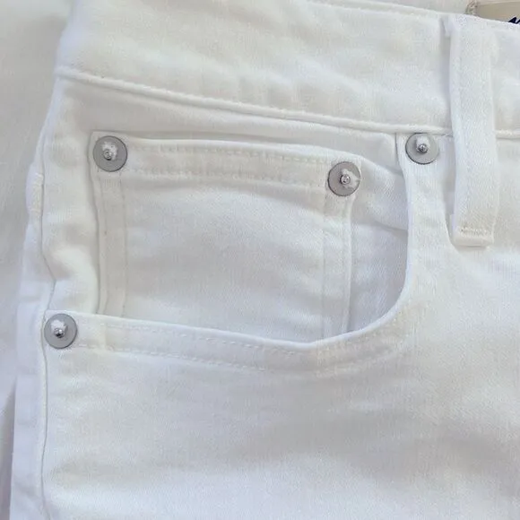 Madewell NWT Curvy Kick Out Crop Jeans Size 25 in Pure White