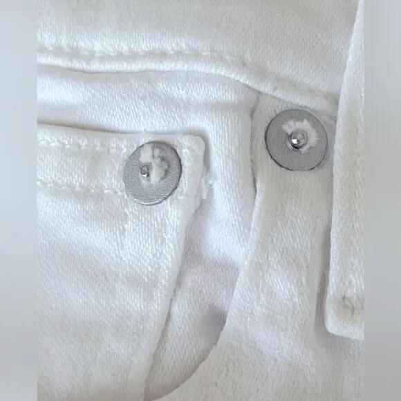 Madewell NWT Mid Rise Kick Out Crop Jeans Size 30 in Pure White