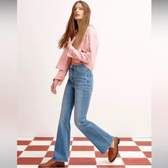 Madewell NWT Skinny Flare High Rise Jeans in Fairson Wash Size 33