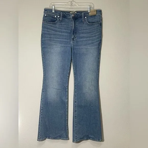 Madewell NWT Skinny Flare High Rise Jeans in Fairson Wash Size 33