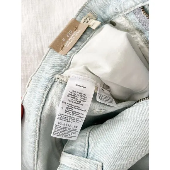 Madewell | NWT | The Petite Perfect Vintage Jean | Chesthunt Wash | Sz 28P