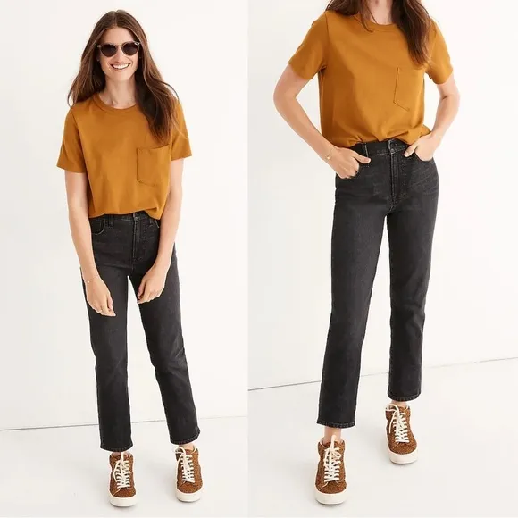 Madewell • The Perfect Vintage Jean in Sumner Wash faded black ankle high rise