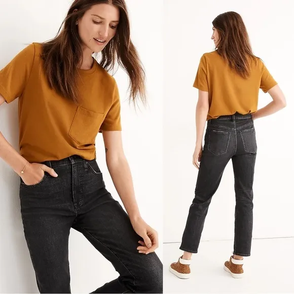 Madewell • The Perfect Vintage Jean in Sumner Wash faded black ankle high rise