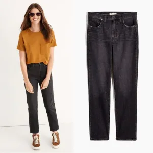 Madewell • The Perfect Vintage Jean in Sumner Wash faded black ankle high rise
