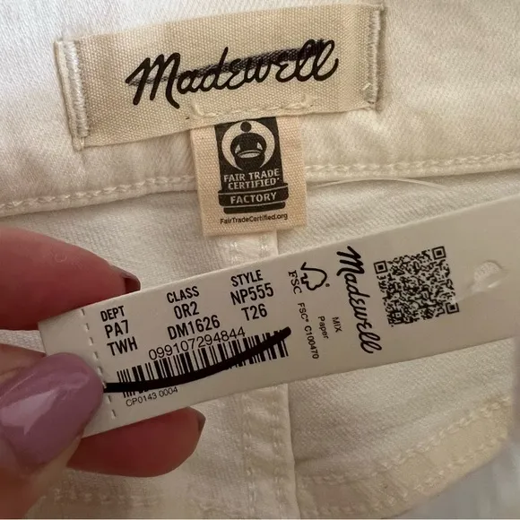 Madewell THE PERFECT VINTAGE JEANS high rise size 26 tall white