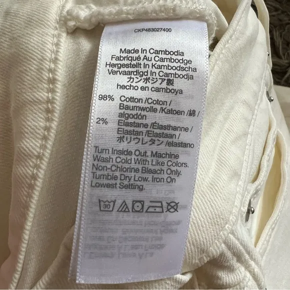 Madewell THE PERFECT VINTAGE JEANS high rise size 26 tall white