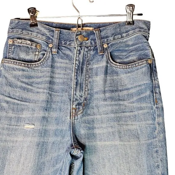 Madwell Rigid Skinny Distressed   Cotton High Rise size 26