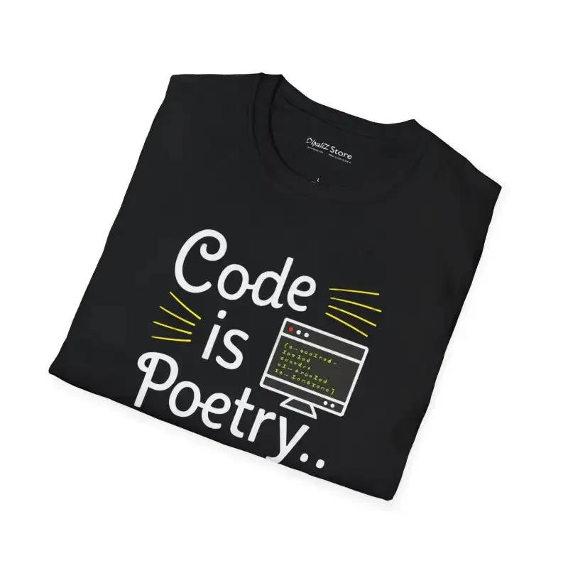 Make a Statement with Code is Poetry Programmer Tee