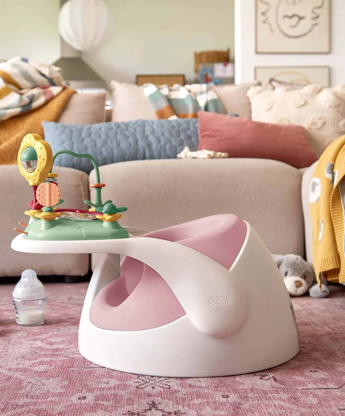 Mamas & Papas Snug Floor Seat with Activity Tray - Blossom
