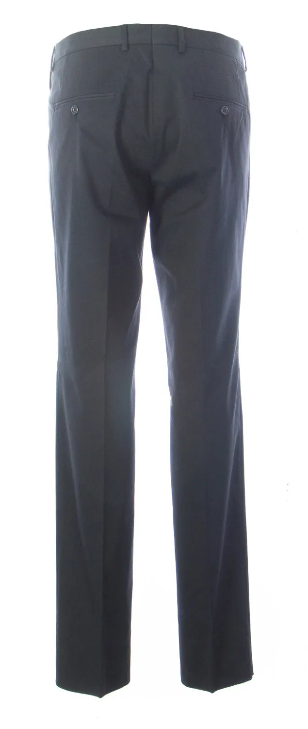 MANUEL RITZ Men's Black Unhemmed Wool Pants w/ Pockets 20100 $142 NEW