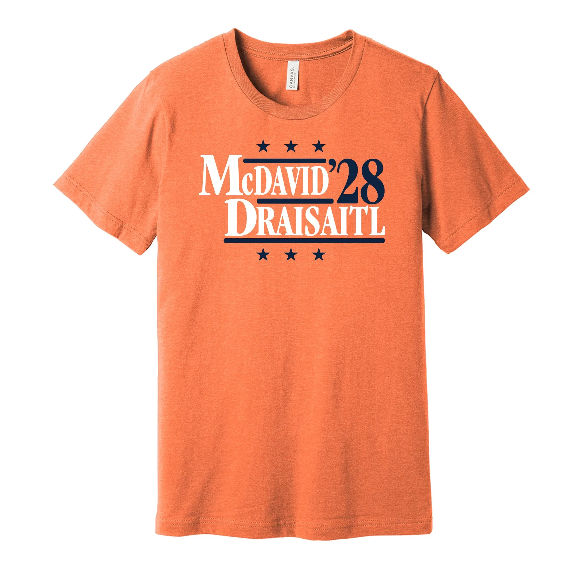 McDavid & Draisaitl '28 - Edmonton Hockey Political Campaign Parody T-Shirt - Hyper Than Hype Shirts