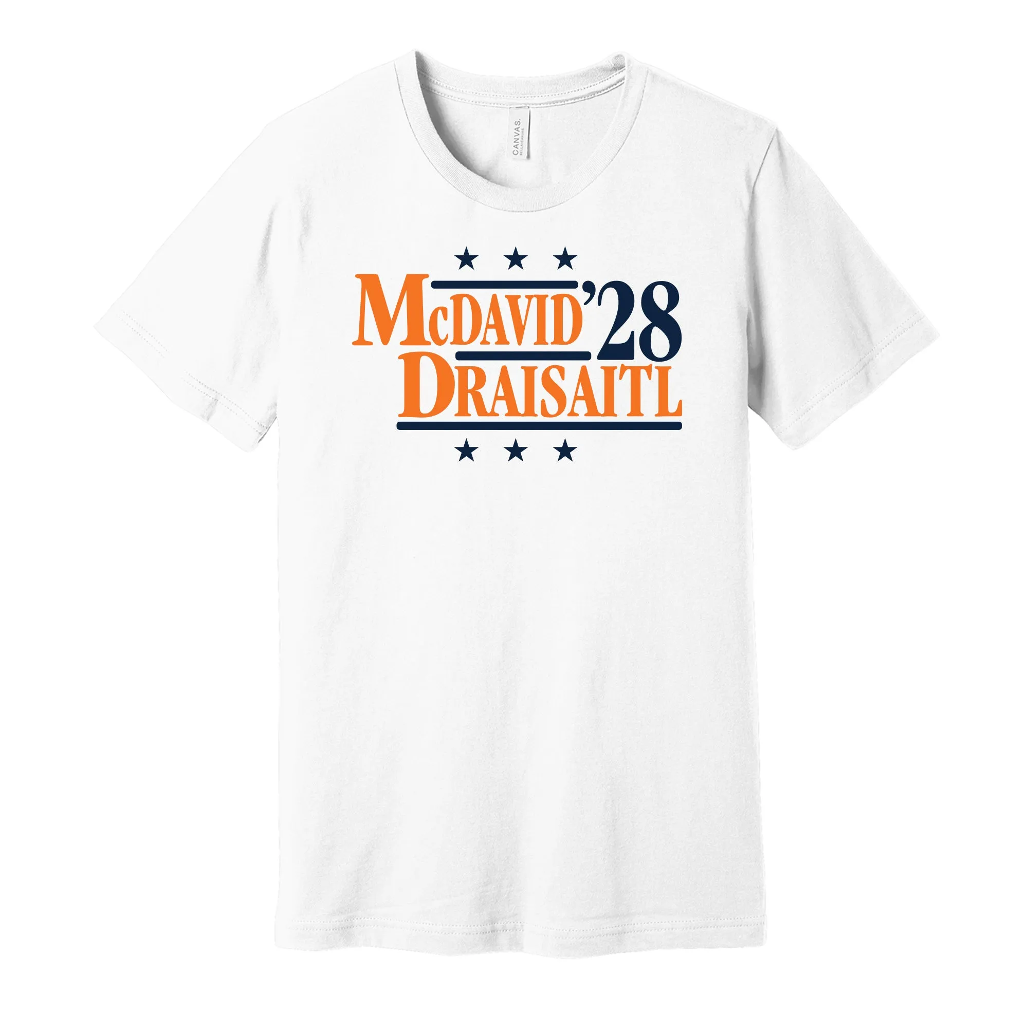 McDavid & Draisaitl '28 - Edmonton Hockey Political Campaign Parody T-Shirt - Hyper Than Hype Shirts